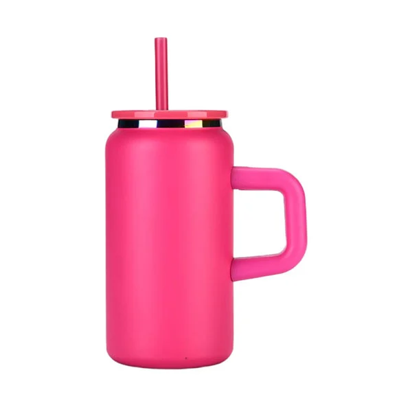 16oz vakum stainless steel can mug dengan pegangan yang dapat dilepas