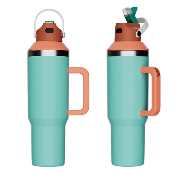 40oz cangkir gelas es stainless steel dengan adaptor rasa