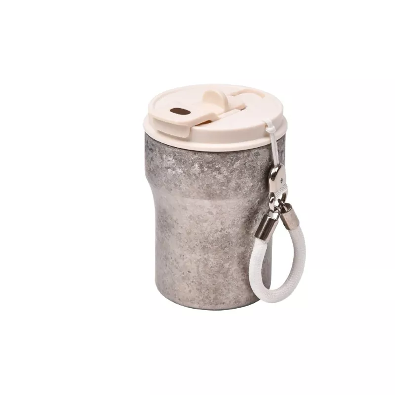 Mug Kopi Minuman Titanium Duo dengan Tutup
